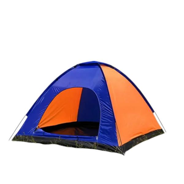 Палатка туристическая четырехместная 200х200х110 см Синяя - фото 2