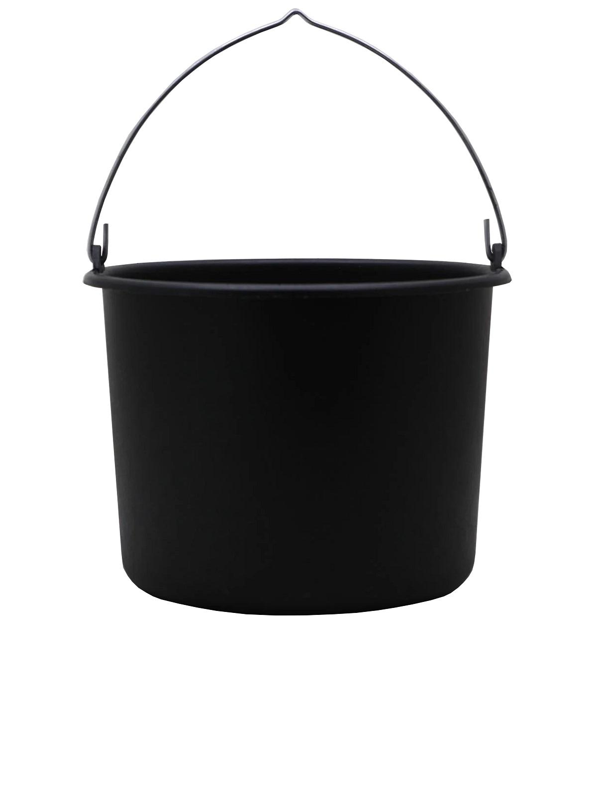 Відро господарське з металевою ручкою 12 л Чорний (14463)