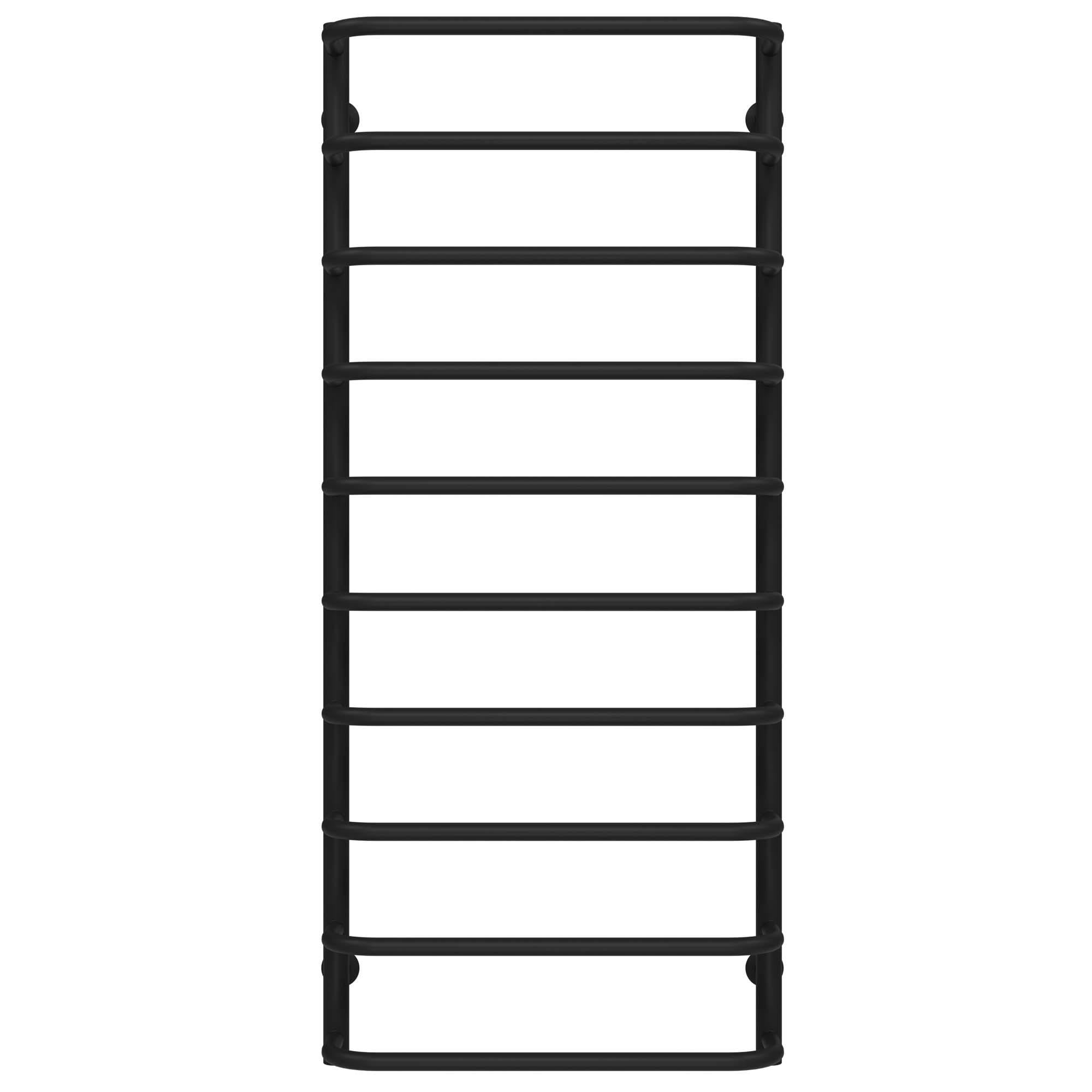 Полотенцесушитель водяной Deffi Стандарт П10 боковое левое подключение нержавеющая сталь 500х1200 мм Черный (C.SS.120.50.10.B.B)