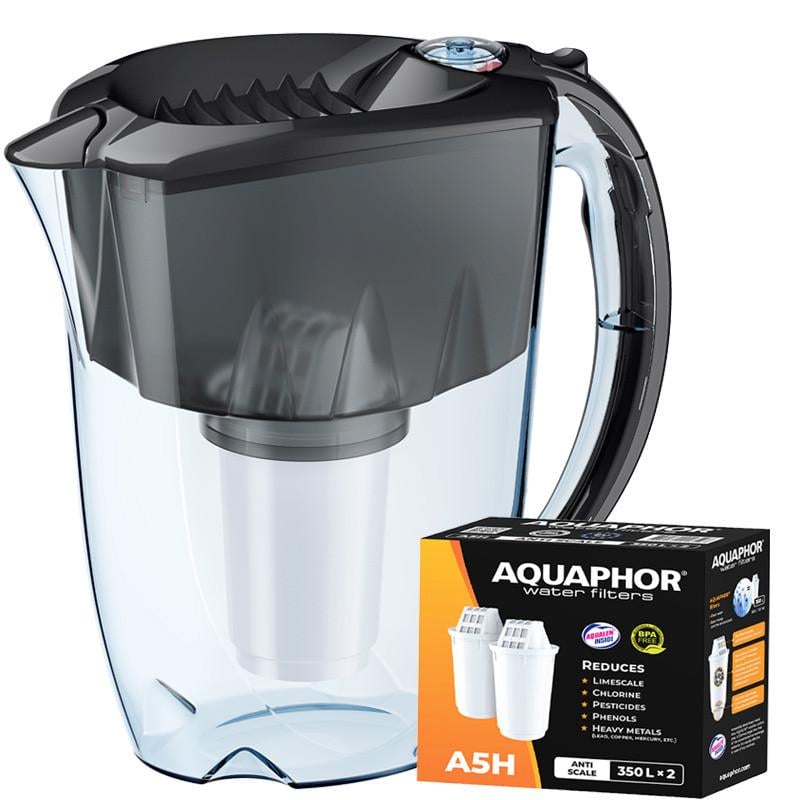 Фильтр-кувшин Аквафор Престиж два модуля А5Н Жесткость Черный (1859345342)