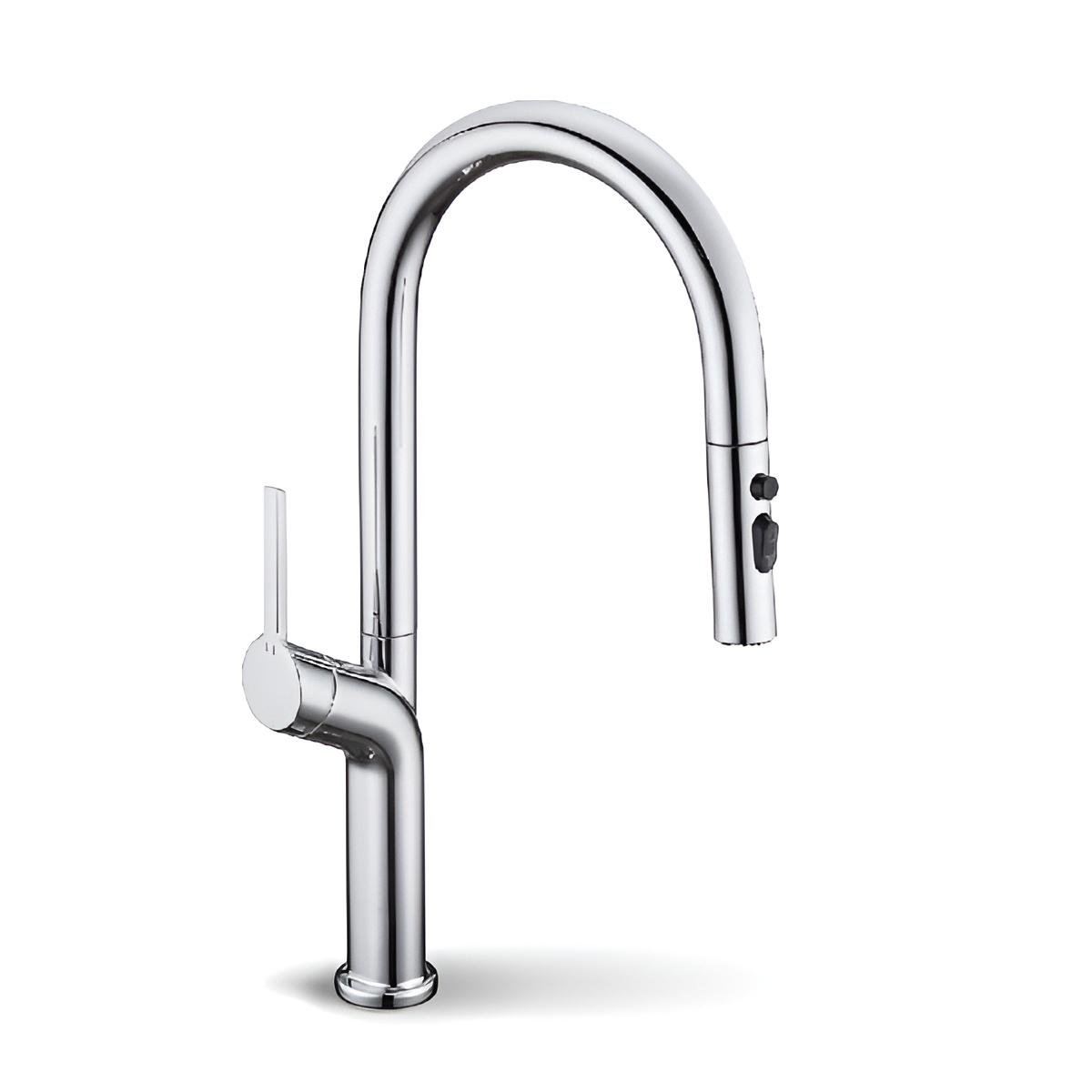 Смеситель для кухни выдвижной FADO Izeo однорычажный Хром (FD-MIX021011C)