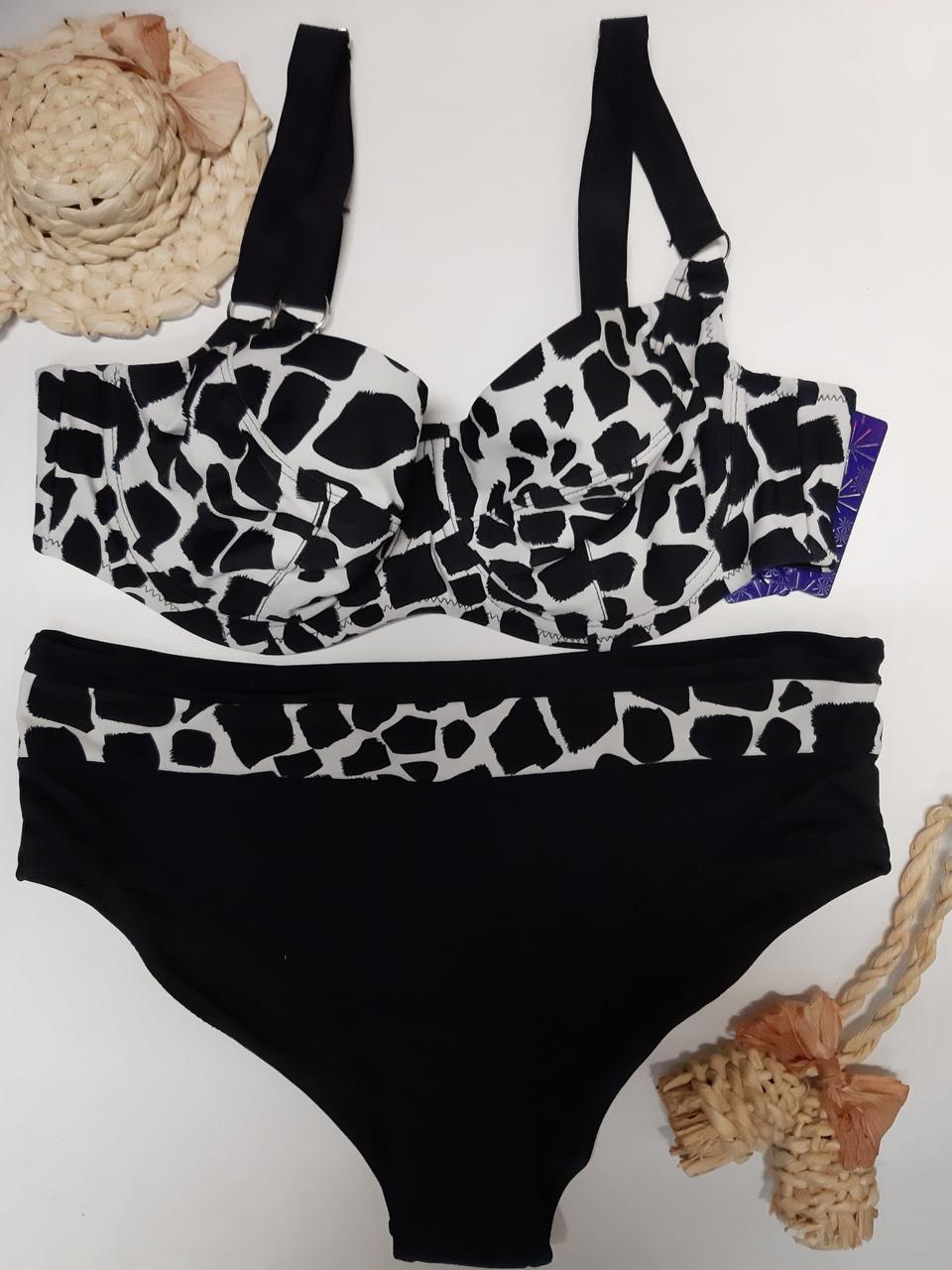 Купальник женский раздельный Z.Five W5839-13k с принтом р. 50G Черно-белый