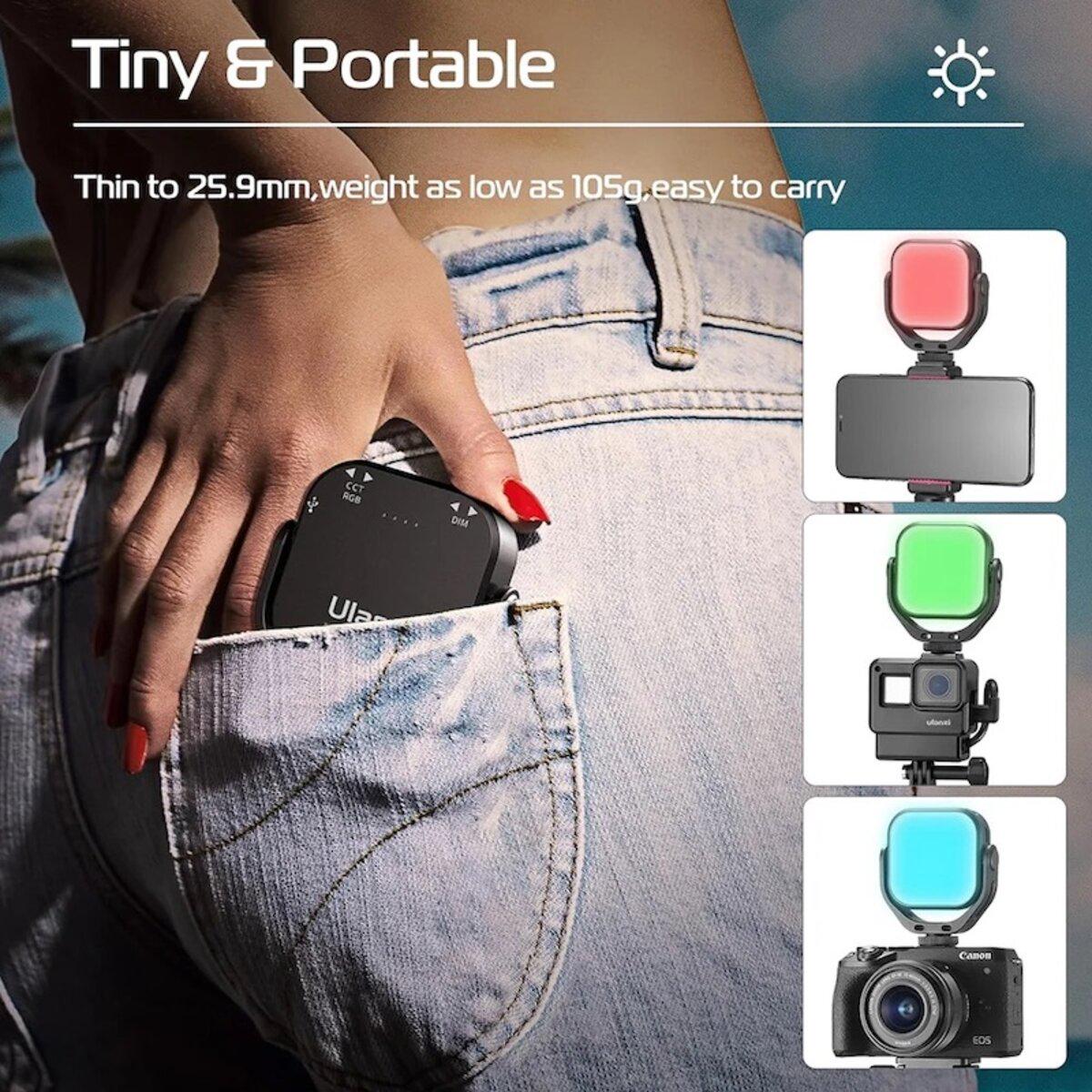 Світло накамерне бездротове Ulanzi Vijim VL66 R GB Led Light 2000 mAh Black (L088) - фото 8 Світло накамерне бездротове Ulanzi Vijim VL66 R GB Led Light 2000 mAh Black (L088) - фото 8