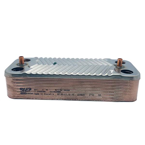 Теплообменник пластинчатый ГВС Swep 14 для газового котла Viessmann Vitopend 100-W WH1B/A1JB 7825534 (00000062701)