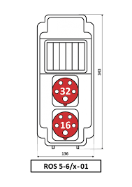 Набор щит с розетками Spamel ROS 5/x-01 - фото 5