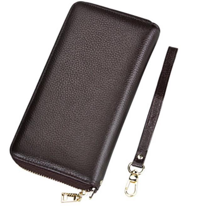 Кошелек женский Sunroz Ladies Clutch кожа Коричневый