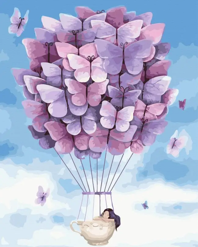 Картина по номерам Brushme Путешествие с бабочками 40x50 см (BRM44624)