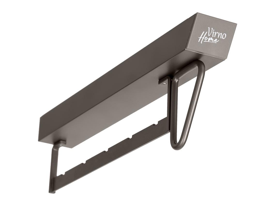 Вешалка для одежды верхнего крепления выдвижная с доводчиком Virno Home 425х134х54 мм Серый (25336600)
