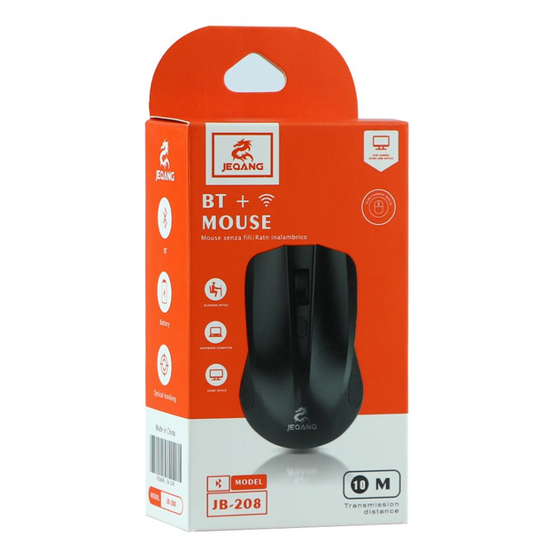 Мышь беспроводная JEQANG JB-208 Bluetooth Black (3309)