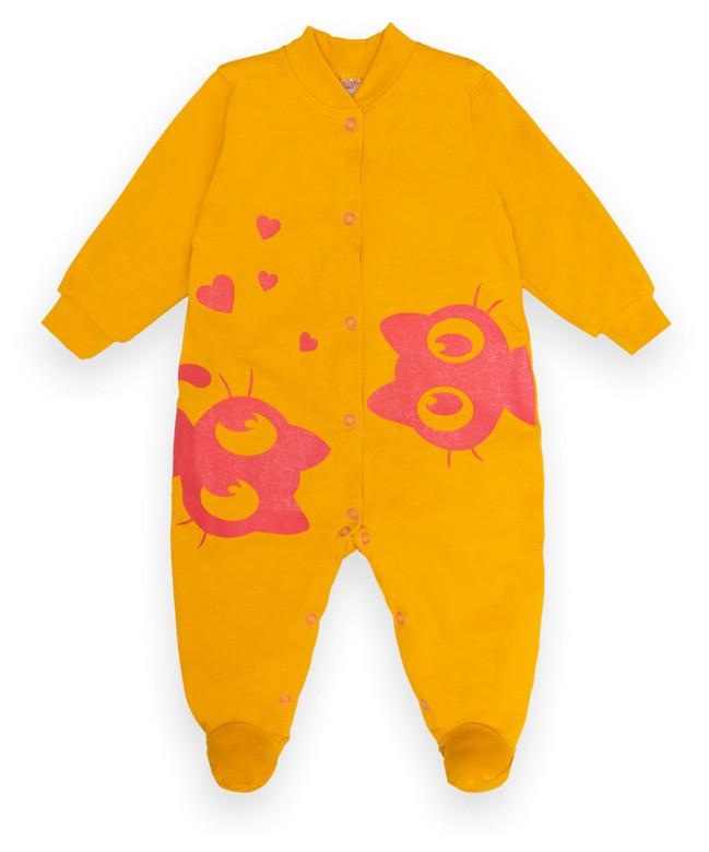 Комбинезон детский хлопковый для девочки Gabbi KB-22-2-13 68 см Оранжевый (13294)