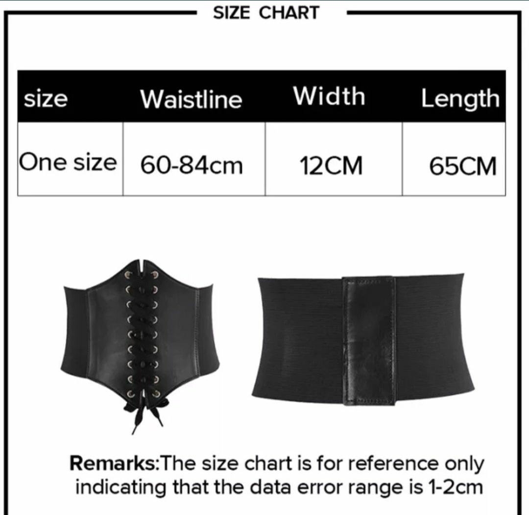 Широкий корсет на шнурівці One size Black (5627373) - фото 6