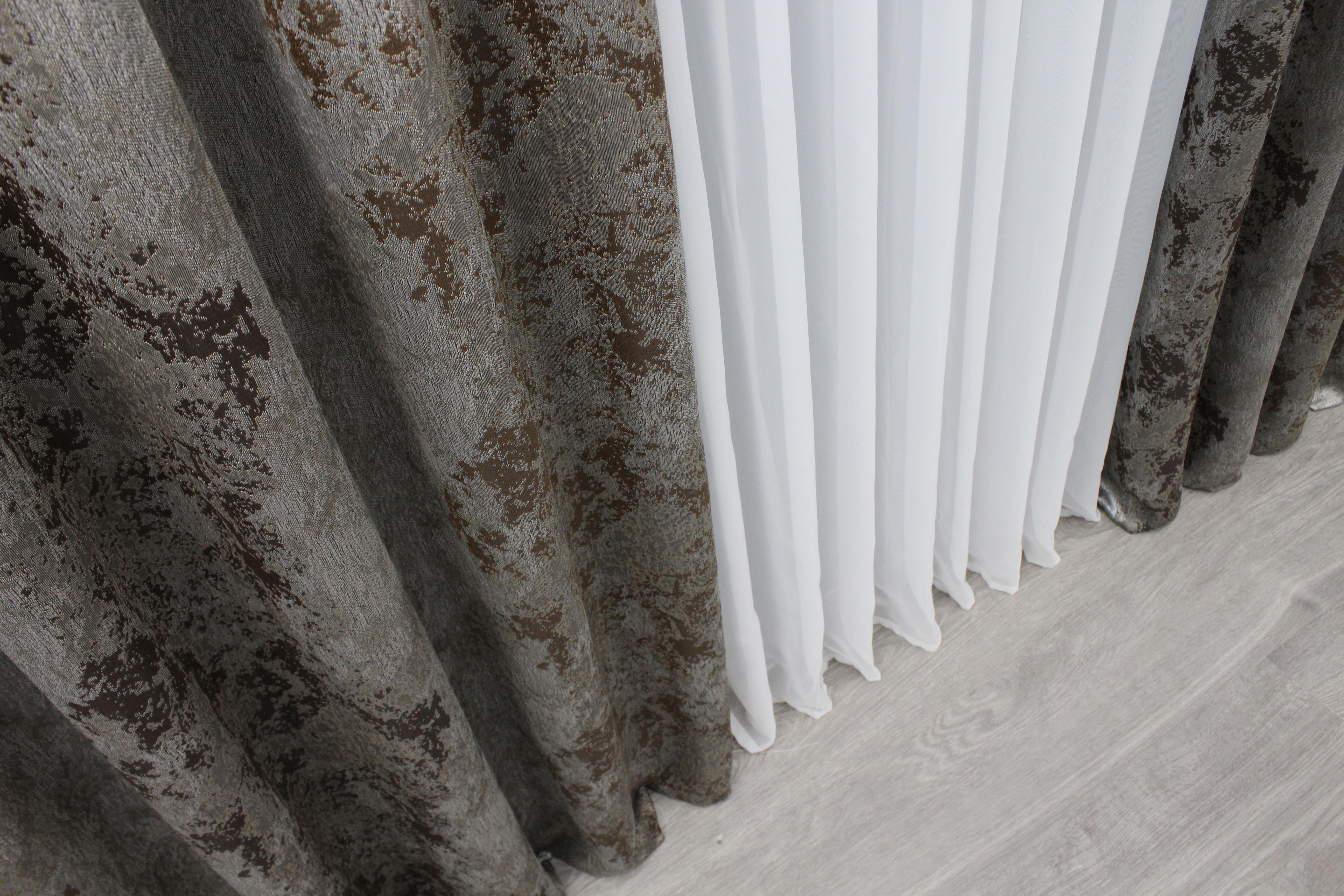 Комплект готовых штор VR-Textil Мрамор Al-7 № 1467ш 150х290 см 2 шт. Серый/Коричневый (33-0329) - фото 10 Комплект готовых штор VR-Textil Мрамор Al-7 № 1467ш 150х290 см 2 шт. Серый/Коричневый (33-0329) - фото 10