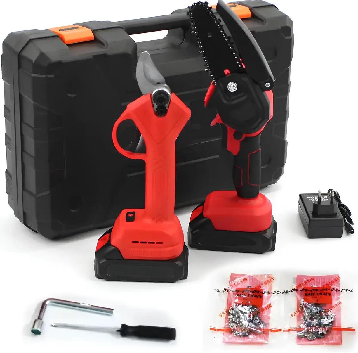 Комплект Primatec пилка акумуляторна ланцюгова міні та садовий секатор акумуляторний у пластиковому кейсі - фото 10