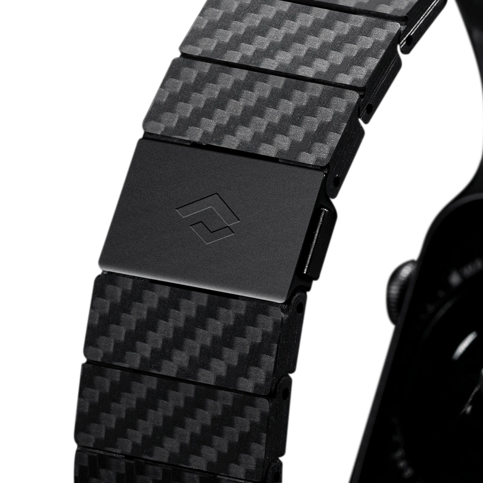 Ремінець для годинника Pitaka Modern Carbon Fiber Black/Grey для Apple Watch 45/44/42 мм (AWB1003) - фото 4 Ремінець для годинника Pitaka Modern Carbon Fiber Black/Grey для Apple Watch 45/44/42 мм (AWB1003) - фото 4
