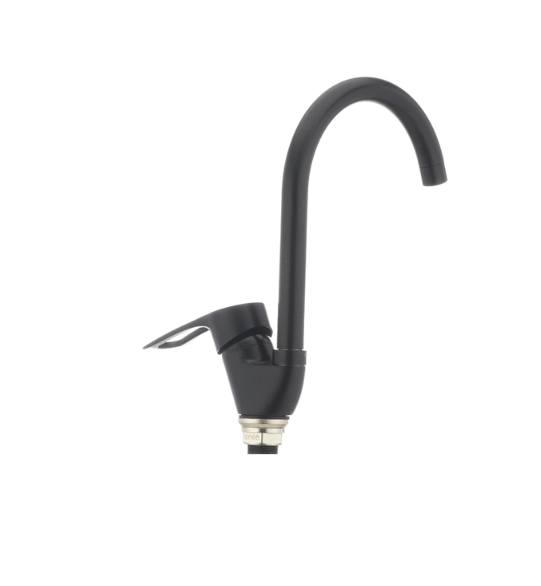 Смеситель для кухни Cron HANSBERG-777-G с высоким изливом однорычажный цинковый сплав Черный (b-CR0791) - фото 4 Смеситель для кухни Cron HANSBERG-777-G с высоким изливом однорычажный цинковый сплав Черный (b-CR0791) - фото 4