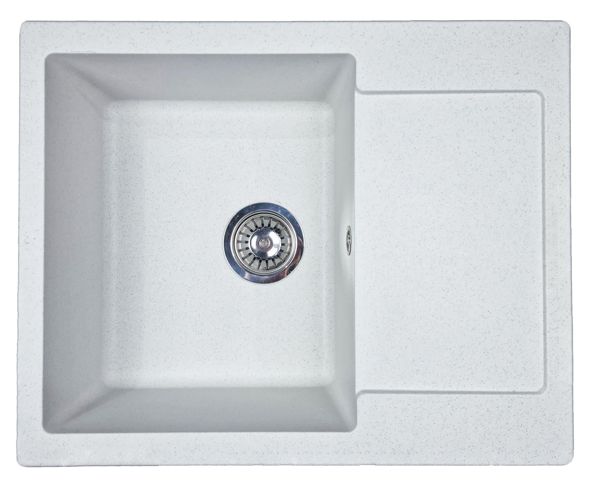 Мойка кухонная с крылом Adamant Minimal 615x495x200 мм искусственный камень врезная Old stone (1824296102310)