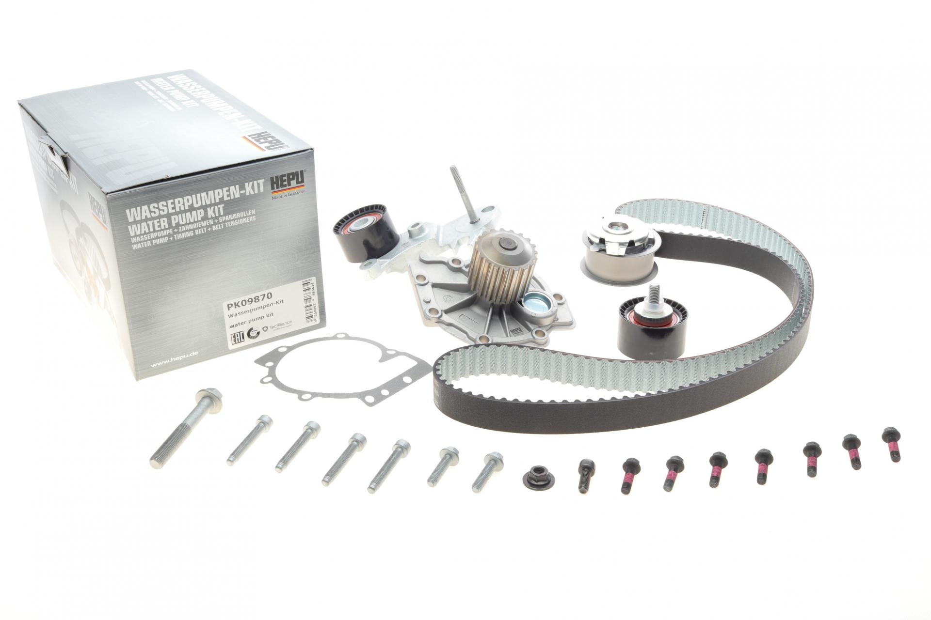 Комплект ГРМ и помпа Hepu Volvo S60/S80/S90/V40/V60/V70/V90/XC40/XC60/XC70/XC90 2/0D 13- (PK09870)