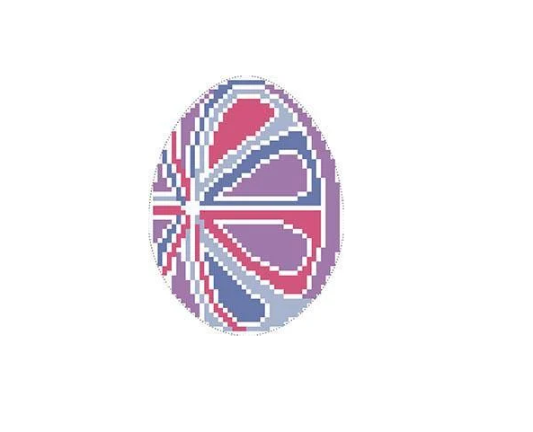 Схема сшитая пасхальная игрушка для вышивки бисером и нитками на ткани (ТР313аБ)