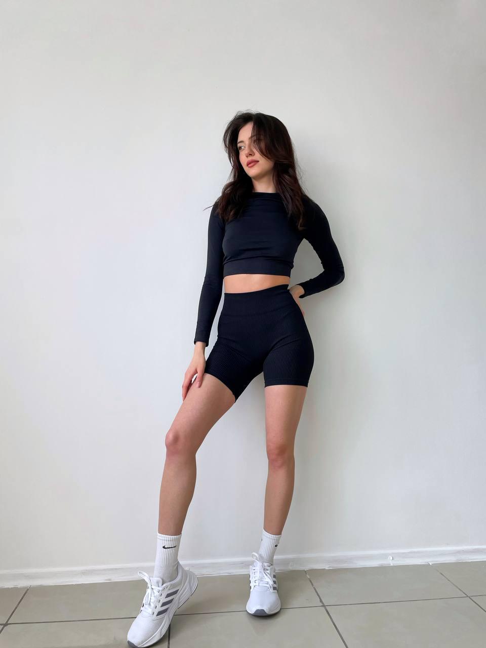 Велосипедки укороченные с эффектом пуш-ап Sofia S Черный (13250075) - фото 7 Велосипедки укороченные с эффектом пуш-ап Sofia S Черный (13250075) - фото 7