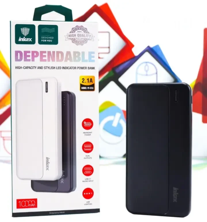 Повербанк Inkax PB-01A 10000 mAh USB Чорний (1752252715) - фото 2 Повербанк Inkax PB-01A 10000 mAh USB Чорний (1752252715) - фото 2