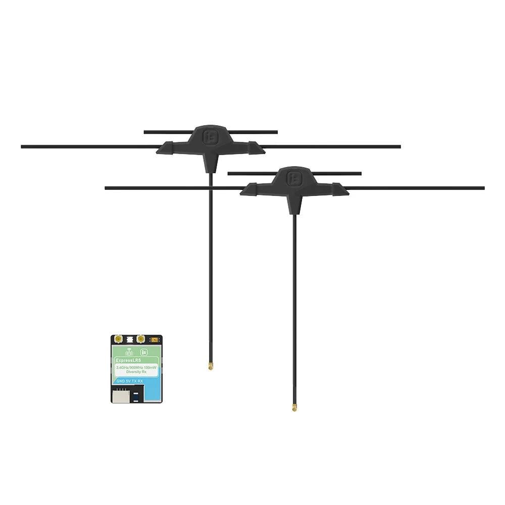 Приемник управления ELRS 915/2400MHz iFlight Diversity Dual Band 100mW LR1121+ESP32-Pico D4+T-антенны 70 мм (00-00028335)