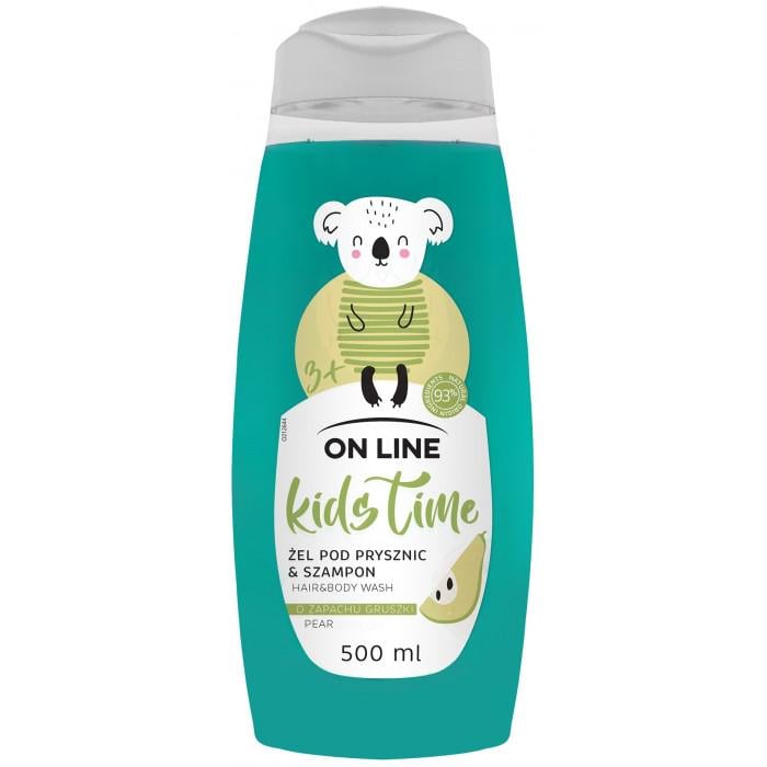 Шампунь для душу On Line Kids Time Hair&Body Wash Pear аромат груші 500 мл