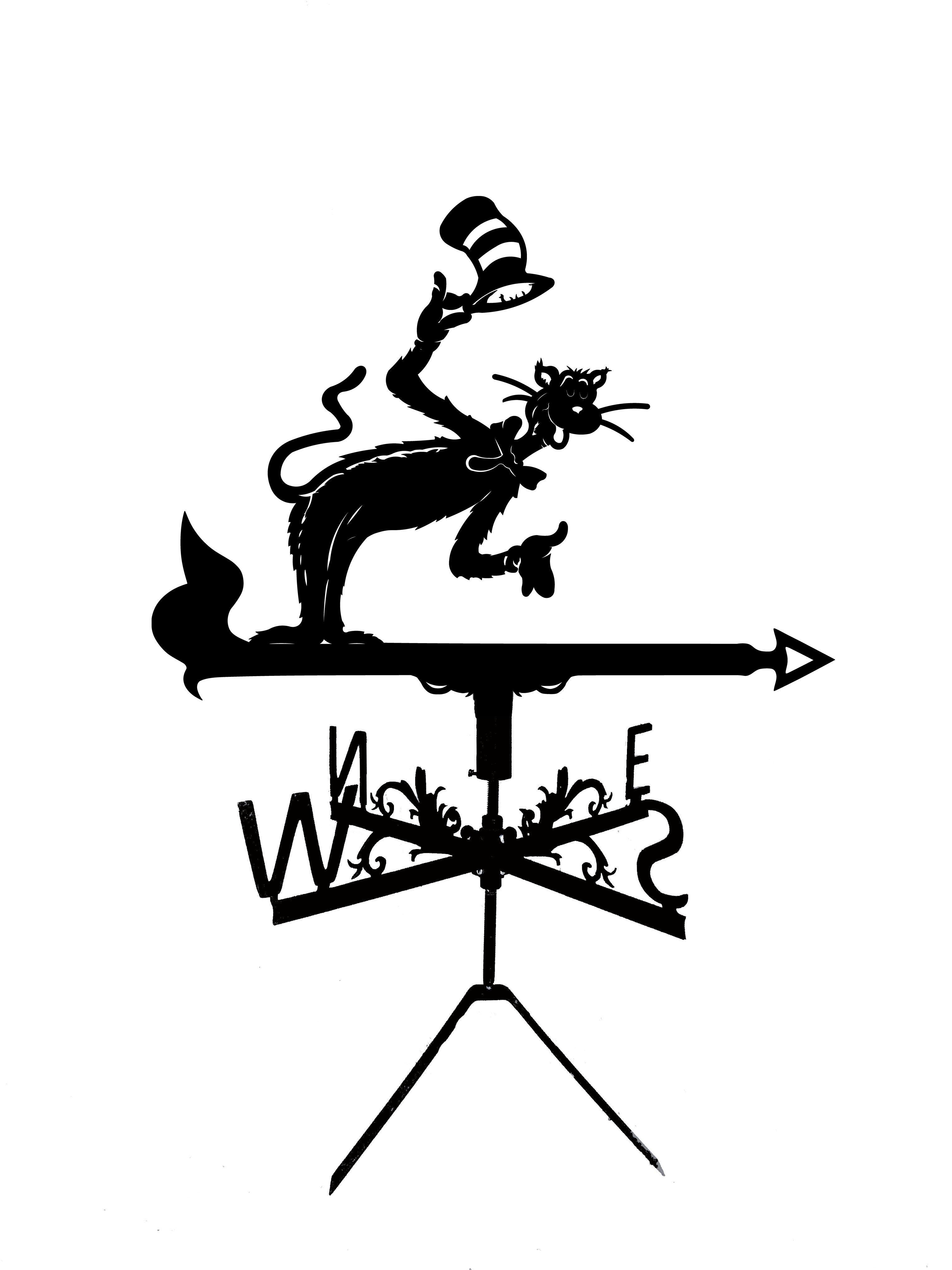 Флюгер на альтанку/колодязь Кіт з капелюхом (27453971)