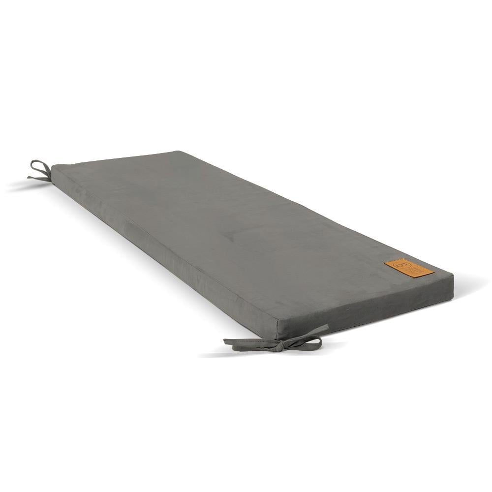 Подушка поролоновая на лавку SanchoBAG Велюр 120х80x5 см Castor Gray (pom-1014-sb305-01)