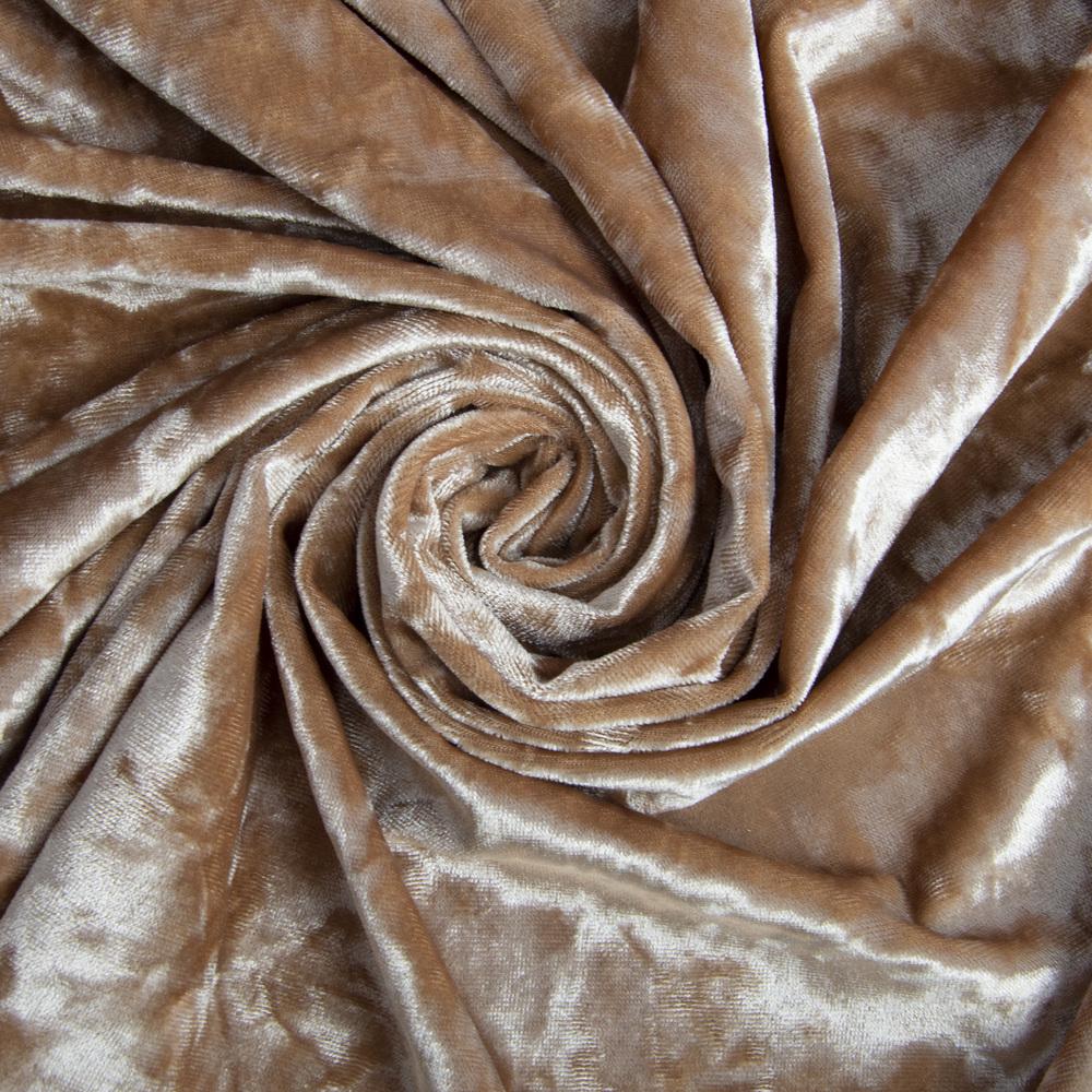 Тканина Оксамит Li Світла карамель (23057)