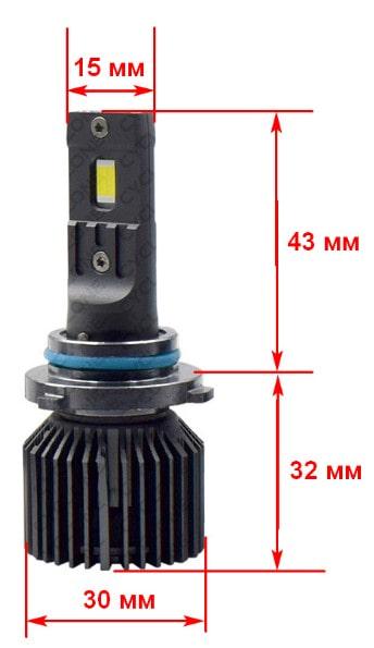 Лампа LED Cyclone 9006 6000K TYPE 45 (8706) 1 шт. - фото 3