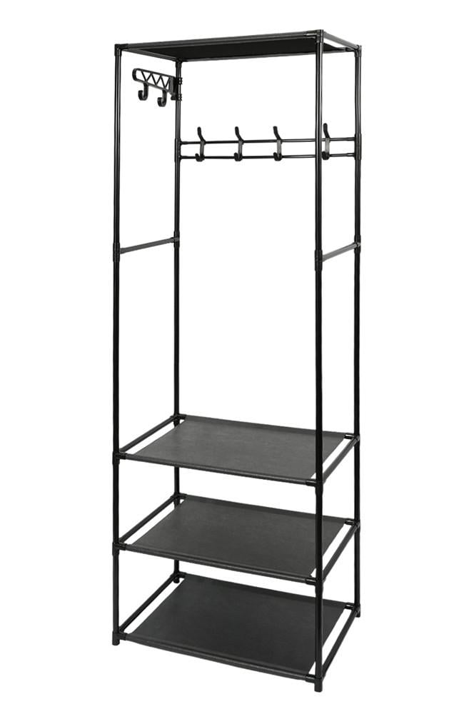 Вішалка для одягу с полицями Fabrika STORE Чорний (FK-WH3012) Вішалка для одягу с полицями Fabrika STORE Чорний (FK-WH3012)