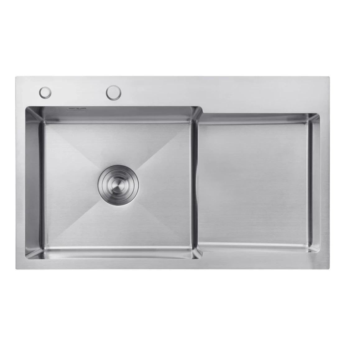 Мийка для кухні інтегрована Kroner KRP Geburstet 7843LHM 780х480 мм 3/1 мм Сталевий (CV030021)