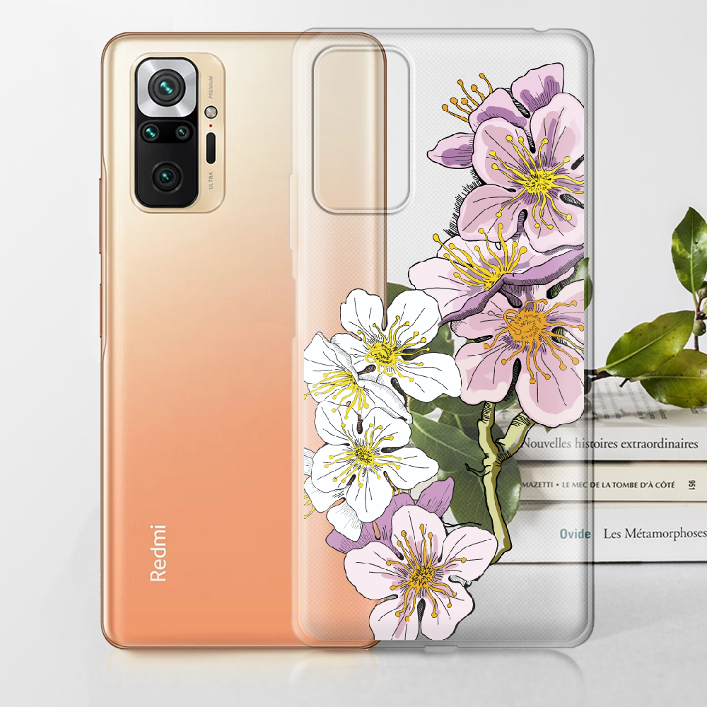 Чохол BoxFace Xiaomi Redmi Note 10 Pro Cherry Blossom Прозорий силікон (42053-cc4-42053) - фото 2