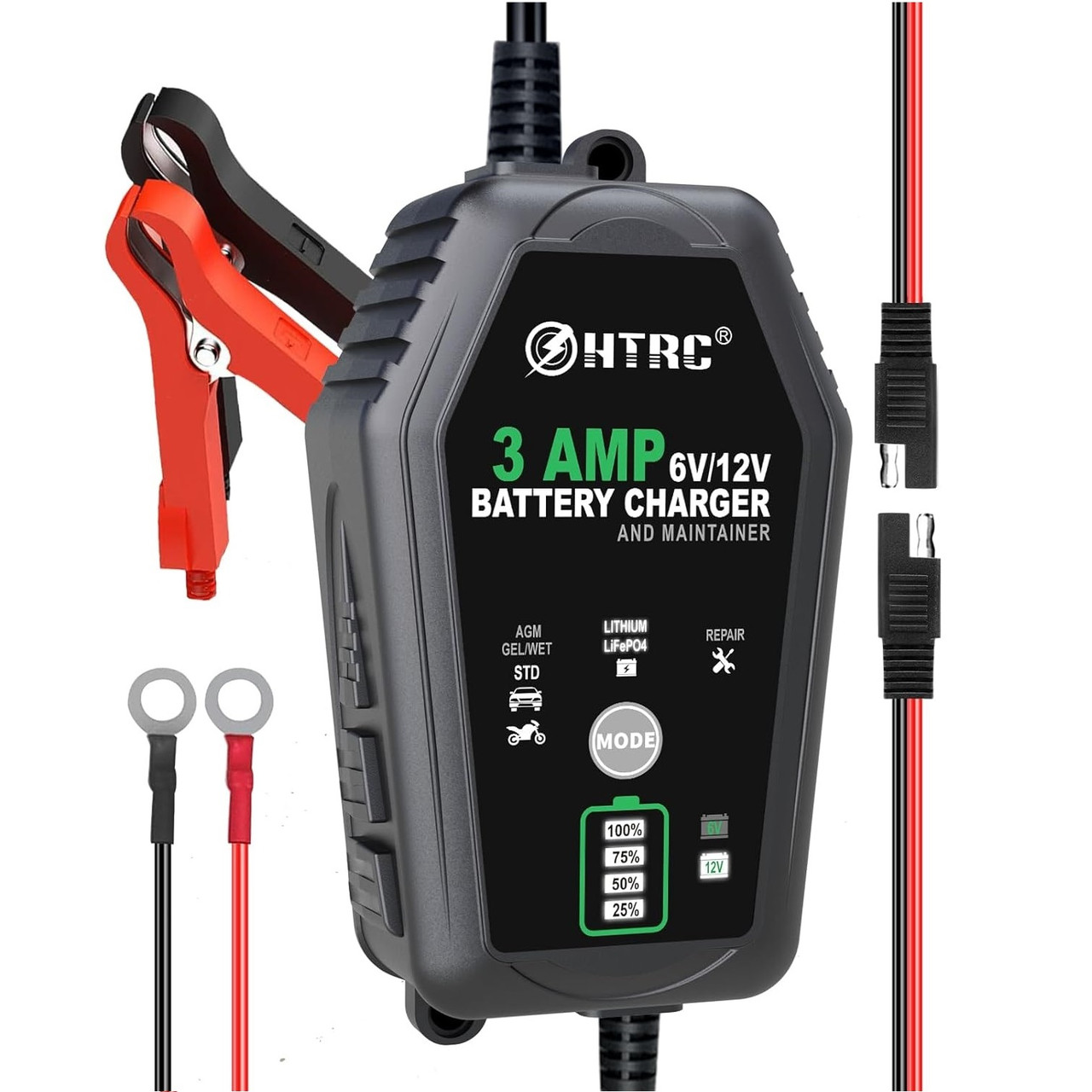 Зарядное устройство автоматическое HTRC 3A 12V3A /6V3A для кислотных гелевых AGM и LiFePO4 аккумуляторов (000929) Зарядное устройство автоматическое HTRC 3A 12V3A /6V3A для кислотных гелевых AGM и LiFePO4 аккумуляторов (000929)