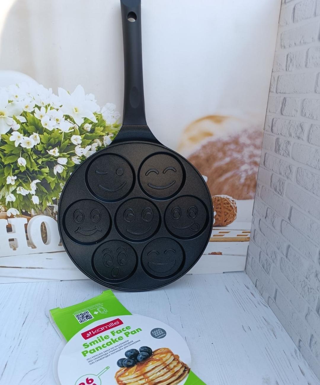 Сковорода для оладий Kamille KM-4211 Улыбки 26 см (21083802)
