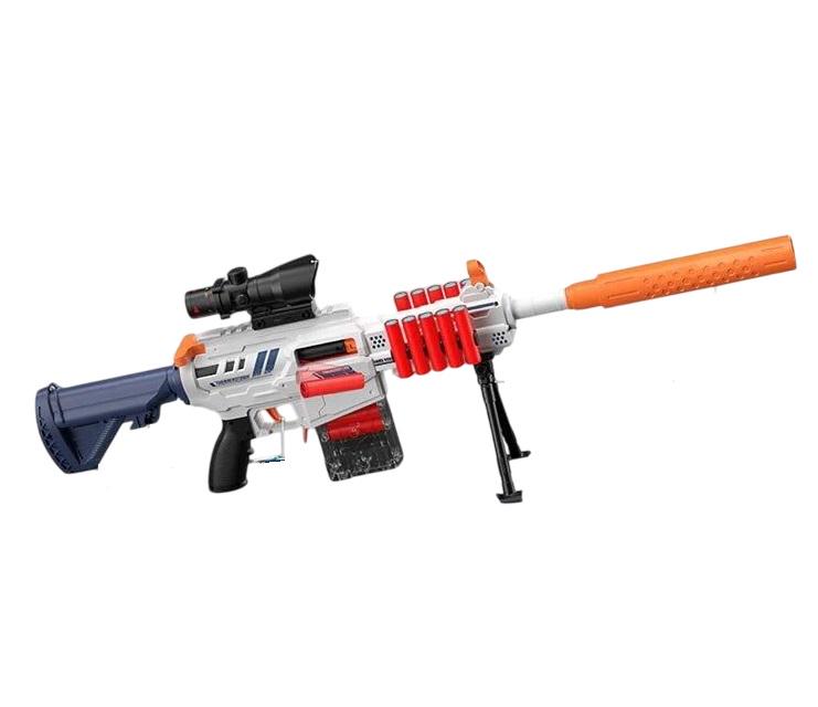 Автомат Blast механический принцип работы/20 патронов/глушитель/кронштейн Multicolor (160339)