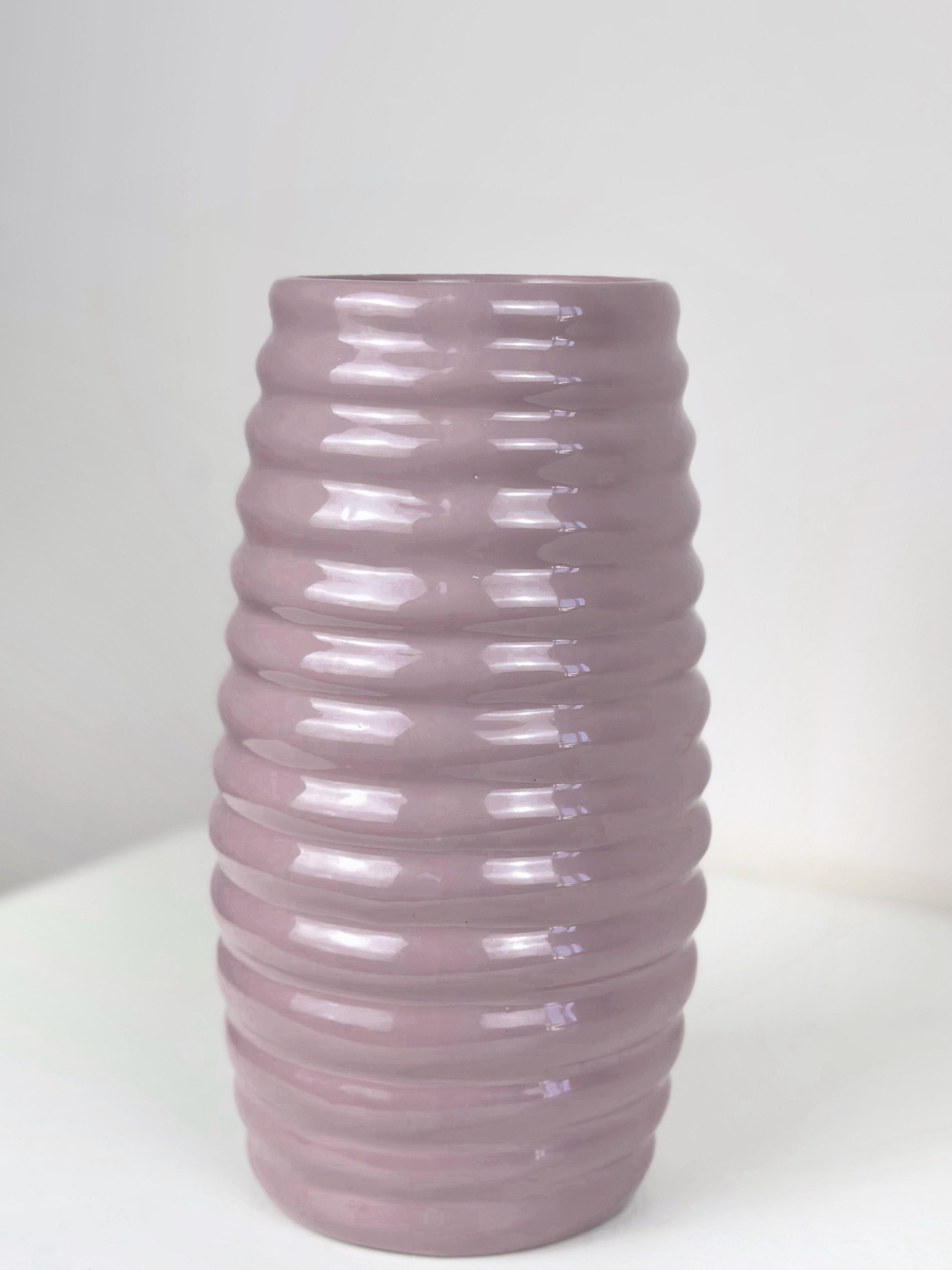 Ваза для квітів та декору глиняна керамічна Вулик 20 см Фіолетовий (4001-7) - фото 3