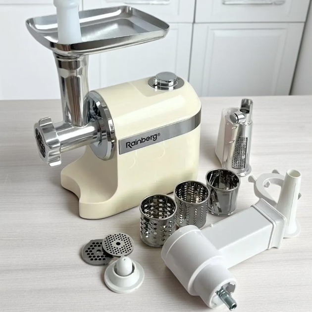 Мясорубка электрическая Rainberg RB-2270 шнековая 3800 Вт Белый (ML-04861) - фото 4