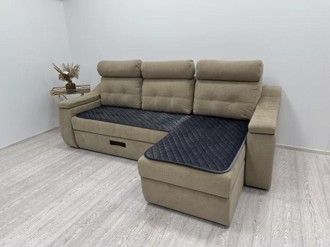 Дивандек 90х210/90х160 см 2 шт. Графітовий (Д-am-divandek-0016) - фото 4