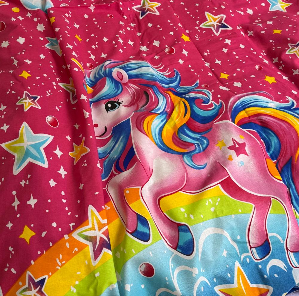 Комплект постільної білизни PaniPava Рожевий Єдиноріг бязь 155х215 см (10100793) - фото 2