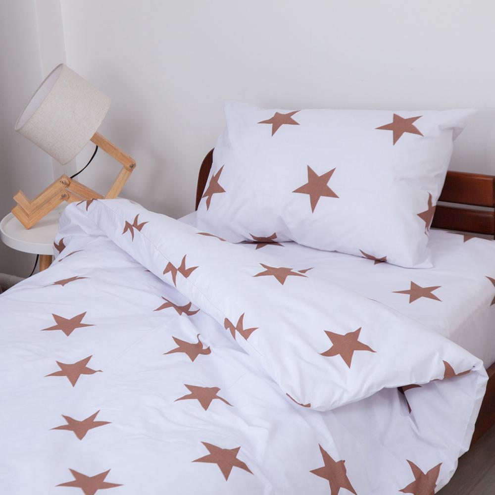 Комплект постільної білизни дитячий ТЕП Soft Dreams Зірки наволочки 50х70 см Какао (18856) - фото 5 Комплект постільної білизни дитячий ТЕП Soft Dreams Зірки наволочки 50х70 см Какао (18856) - фото 5