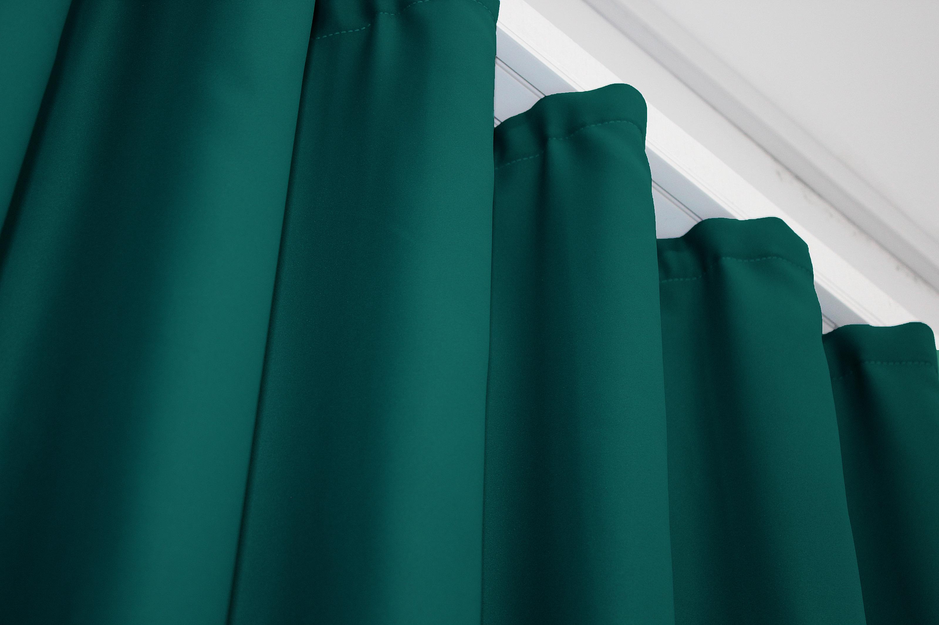 Комплект штор VR-Textil Fusion Dimout № 794ш блэкаут 150х270 см 2 шт. Изумрудный (30-579) - фото 6