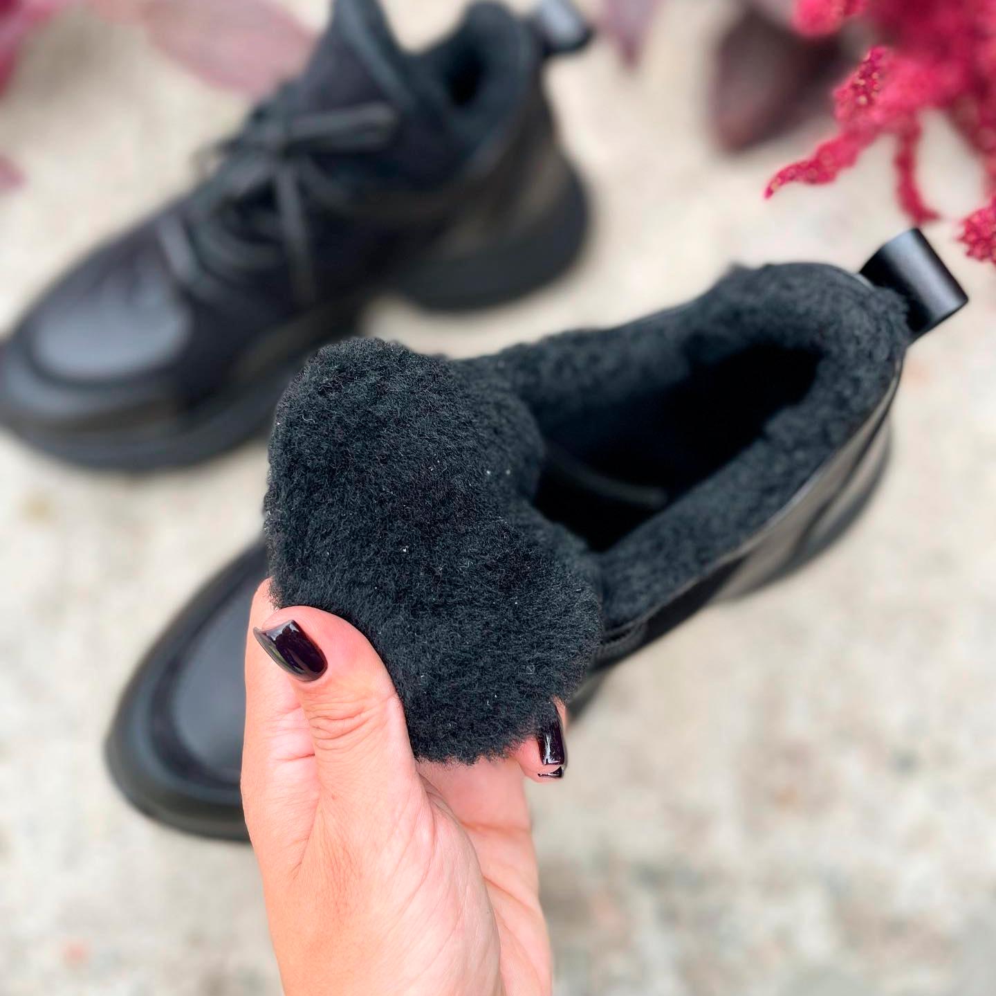 Кроссовки женские зимние M.KraFVT 2142/2 из натуральной кожи на платформе р. 41 Черный (1410-41) - фото 6 Кроссовки женские зимние M.KraFVT 2142/2 из натуральной кожи на платформе р. 41 Черный (1410-41) - фото 6