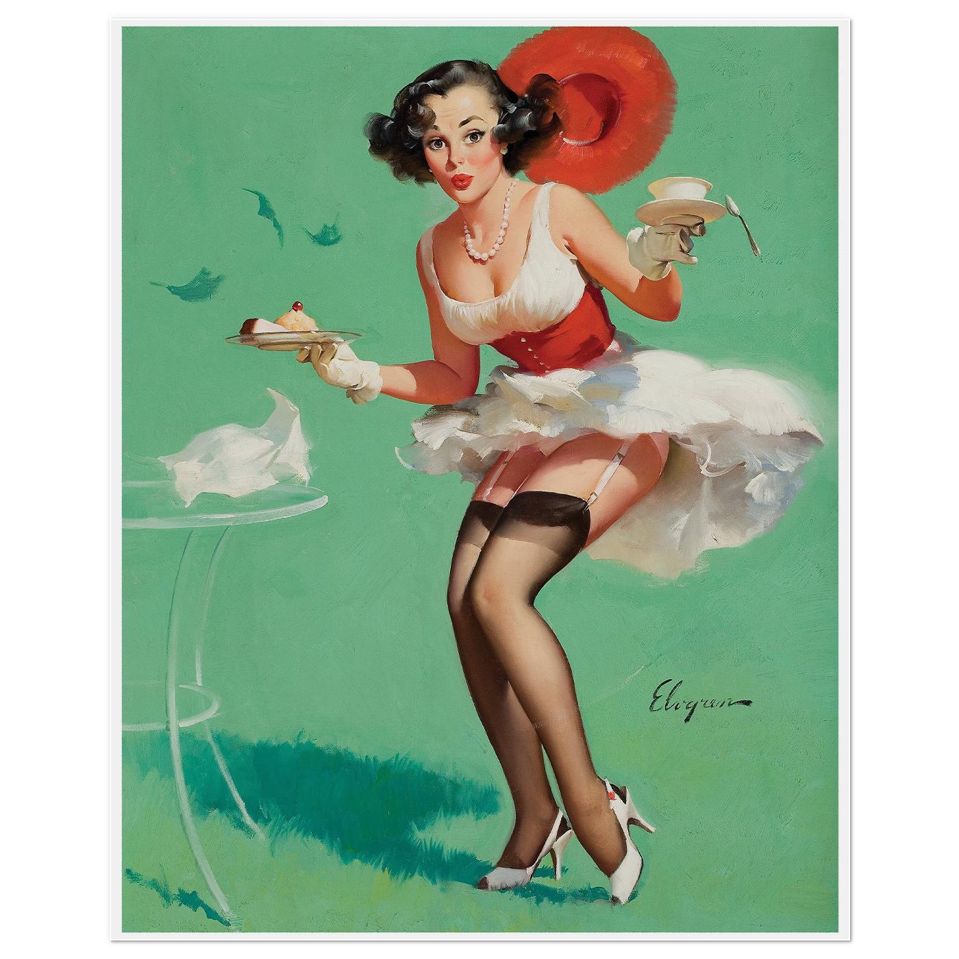 Плакат ретро Пін-Ап Свіжий Вітер 1960 49x61 см (0358)