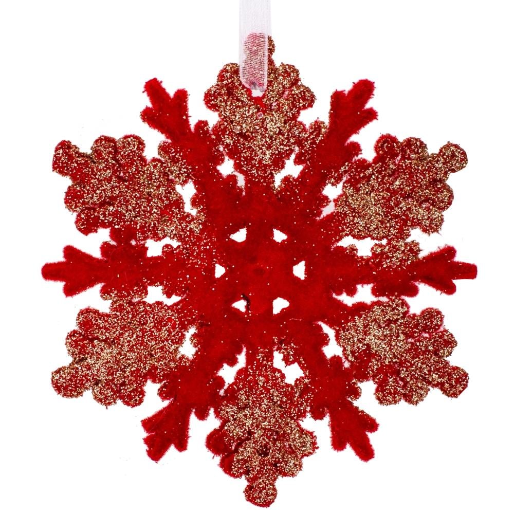 Набор елочных игрушек Красная снежинка 3 шт. 11,5 см (6027-034)
