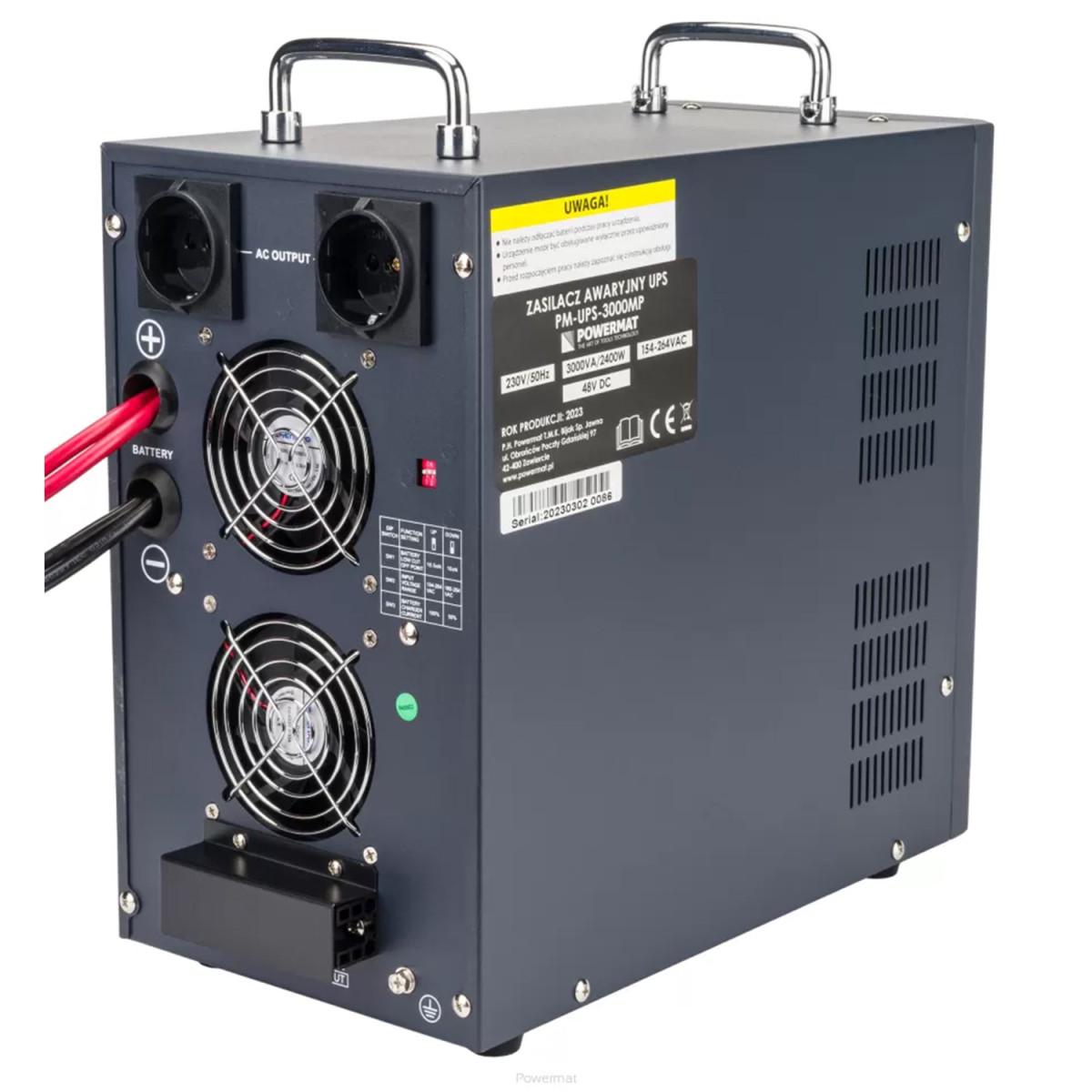 Источник бесперебойного питания Powermat PM-UPS-3000MP 2415717471 3000ВА/2400 Вт 48В чистая синусоида с ЖК-дисплеем - фото 2 Источник бесперебойного питания Powermat PM-UPS-3000MP 2415717471 3000ВА/2400 Вт 48В чистая синусоида с ЖК-дисплеем - фото 2