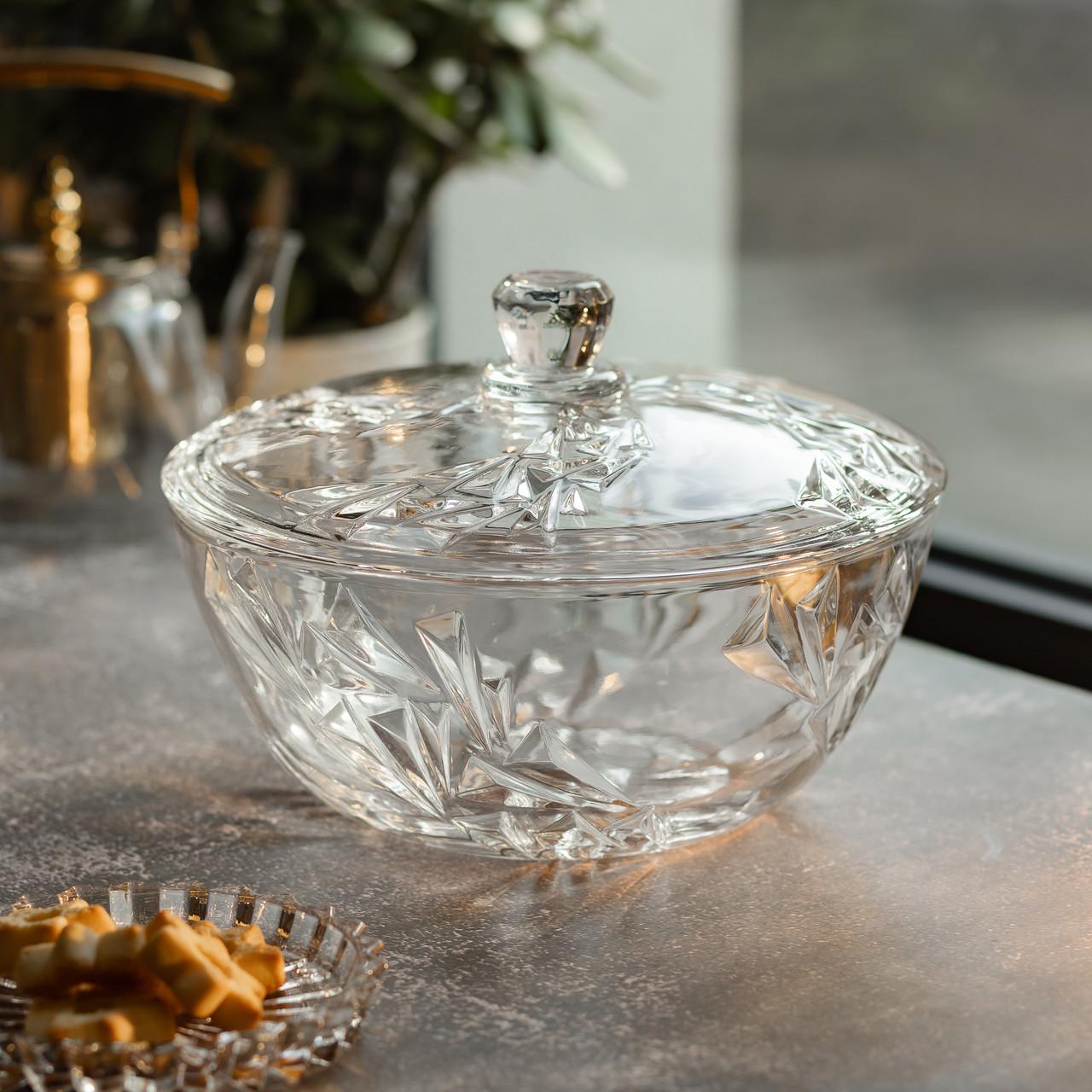 Салатница стеклянная с крышкой под хрусталь HP-YH-62 24 см (A-033655) - фото 6 Салатница стеклянная с крышкой под хрусталь HP-YH-62 24 см (A-033655) - фото 6