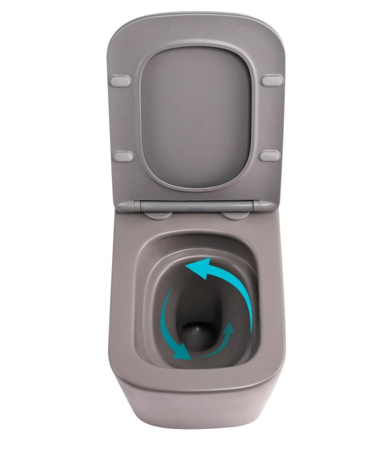 Унітаз підвісний Qtap Tern Ultra Quiet з сидінням Slim Duroplast/Soft-close/Quick relase (QT17332303ASSG) - фото 4 Унітаз підвісний Qtap Tern Ultra Quiet з сидінням Slim Duroplast/Soft-close/Quick relase (QT17332303ASSG) - фото 4