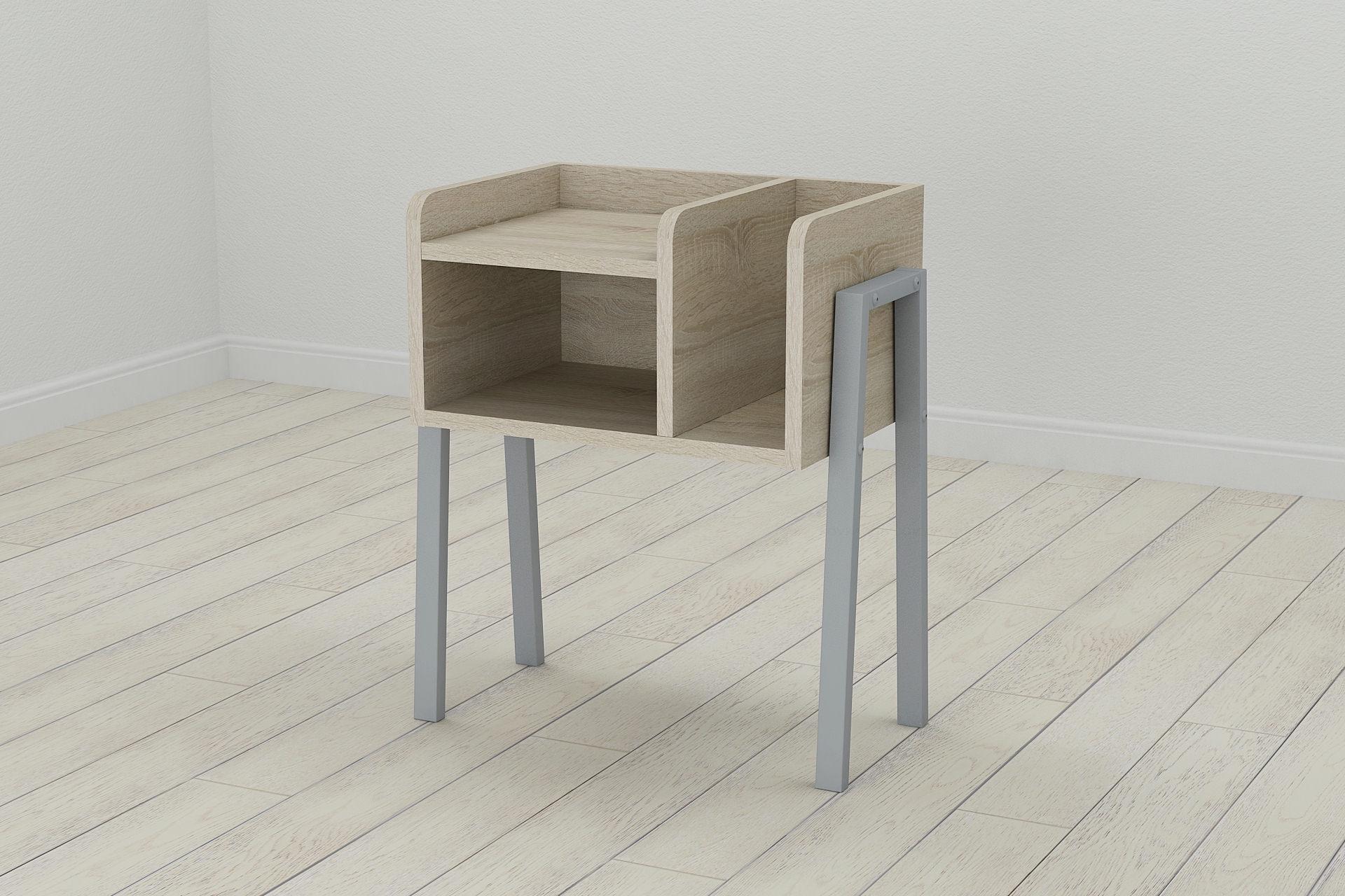 Тумба модульная Ferrum-decor Амели металл/ДСП 16 мм 540x450x320 мм Серый/Сонома (FRD-103020)