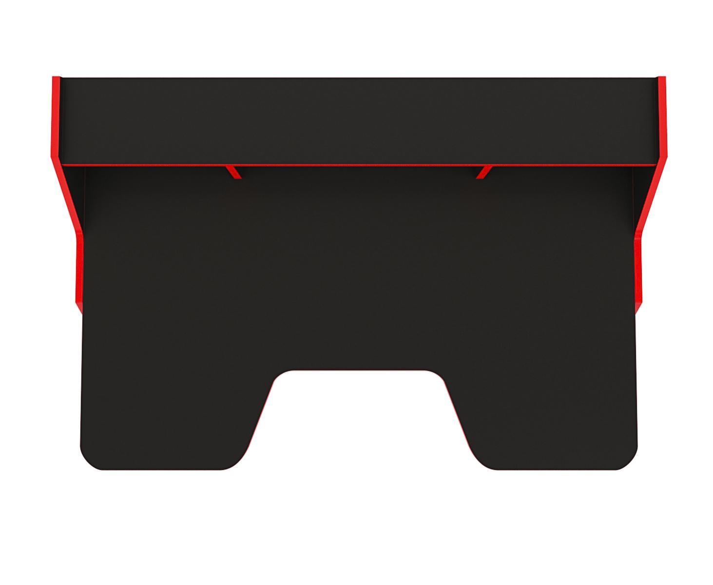 Стіл геймерський знадбудовою Zeus Igrok-Tim-2 ЛДСП Чорний/Червоний - фото 5 Стіл геймерський знадбудовою Zeus Igrok-Tim-2 ЛДСП Чорний/Червоний - фото 5